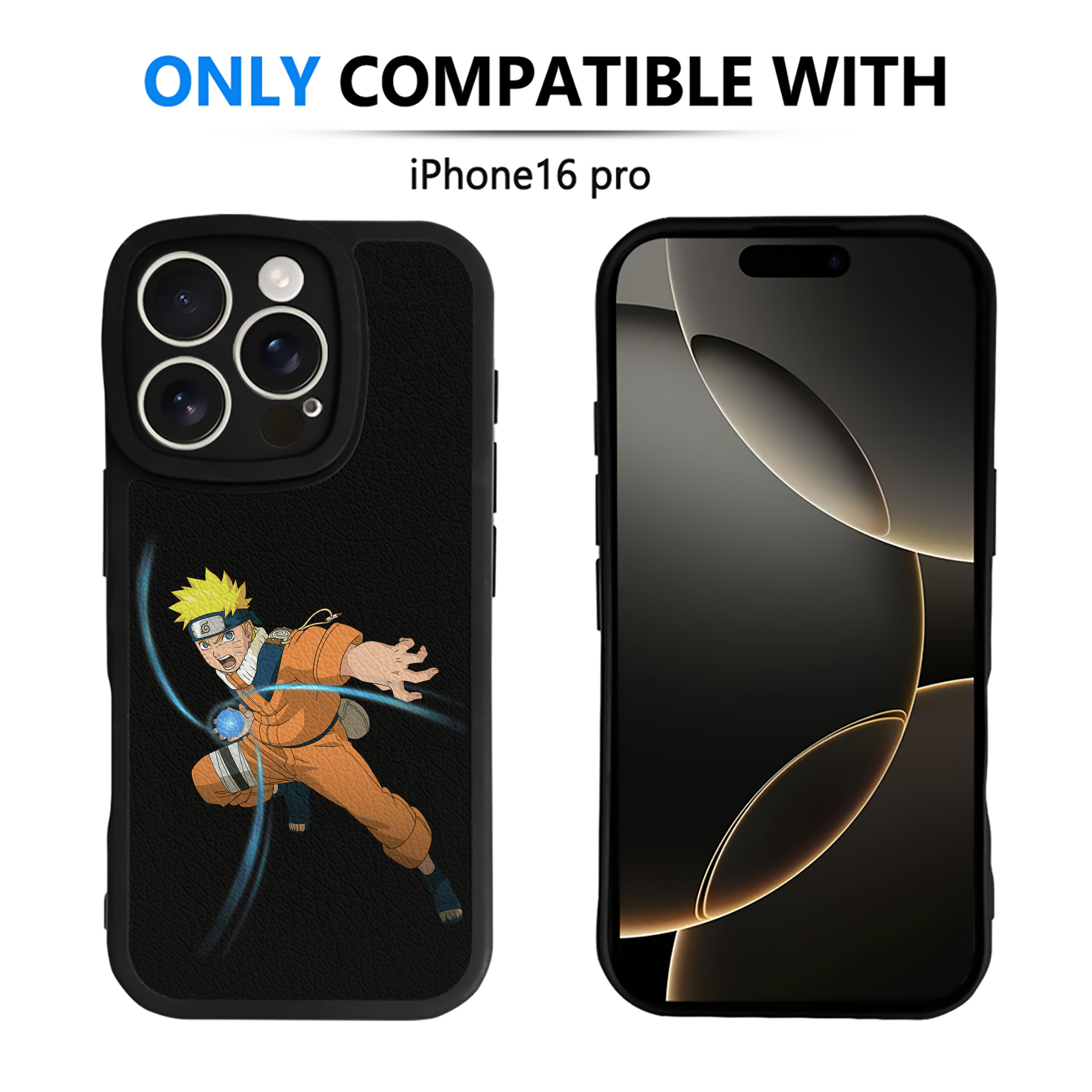 （画像用） NARUTO -ナルト- うずまき ナルト Uzumaki Naruto 【iPhone 16シリーズ対応】シリコンスマホケース（レザー調） 材質：シリコン